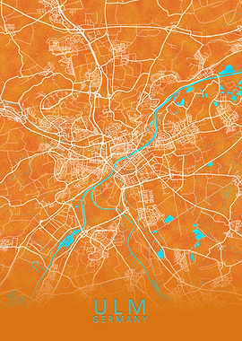 Ulm Germany City Map