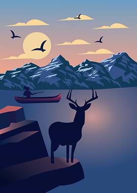 Beautifull Sunset Mountain