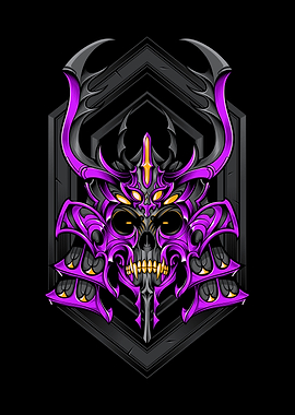 Dark Samurai Skull