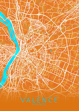 Valence France City Map