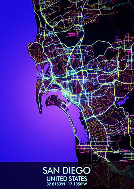 San Diego Cyberpunk Map