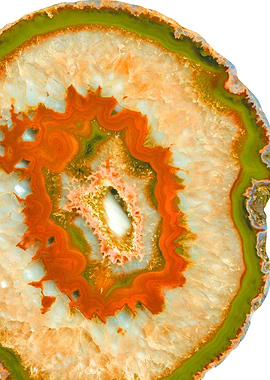 Orange Green Agate 1