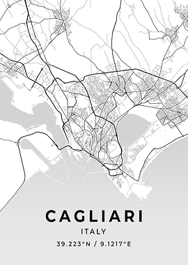 Cagliari City Map