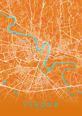 Verona Italy City Map