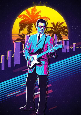 Buddy Holly smile 80s