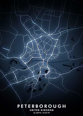 Peterborough Map Posters