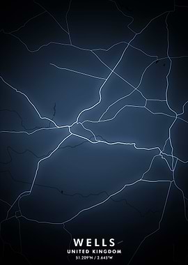 Wells Map Posters