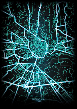 Verona Italy City Map
