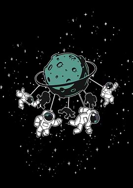 Space Astronaut Moon