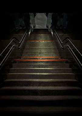 At the metro station