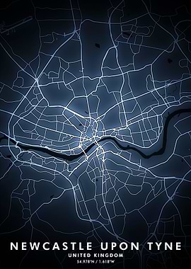 Newcastle upon Tyne Map