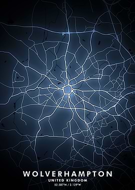 Wolverhampton Map Posters