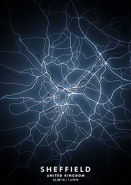 Sheffield Map Posters