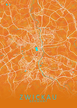 Zwickau Germany City Map