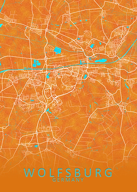 Wolfsburg Germany City Map