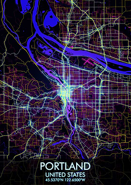 Portland Cyberpunk Map