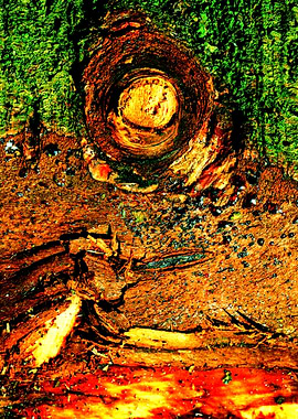 Wood trippy abstract macro