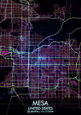 Mesa City Cyberpunk Map