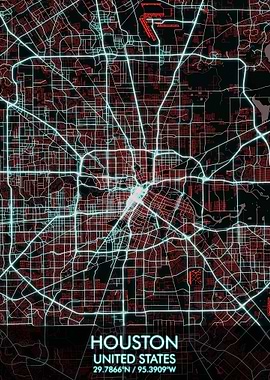 Houston Texas City Map