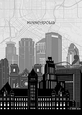 minneapolis cityscape map