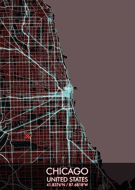 Chicago Illinois City Map