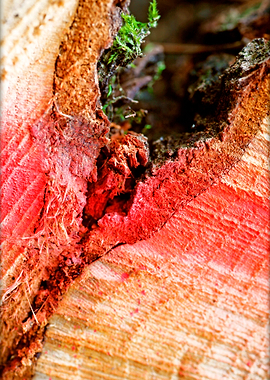 Wood trippy abstract macro