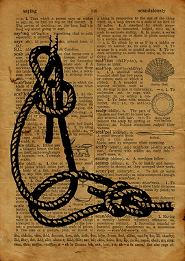 Rope knots engraving