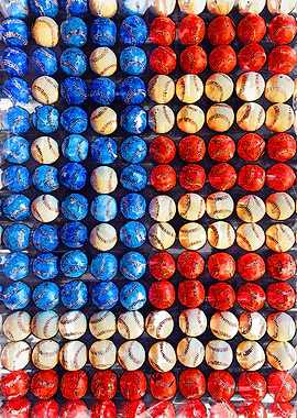 Baseball American Flag