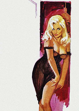 Blonde girl pulp cover art