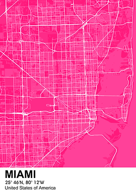 miami color city map