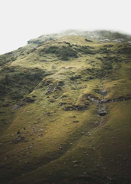 Mountain shape foggy