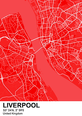 liverpool color city map