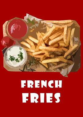 french fries art