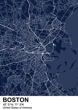 boston color city map