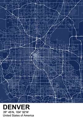 denver color city map