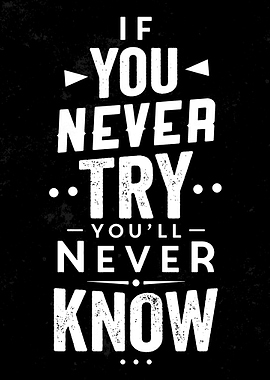 Never Try never know Quote