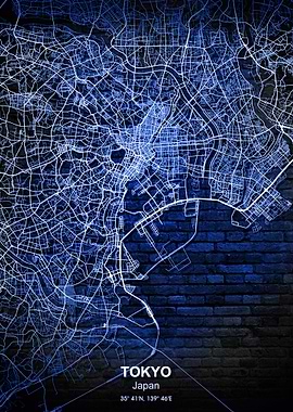 tokyo blue city map