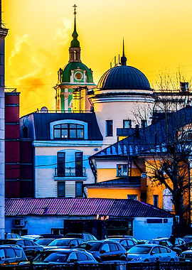 Yellow Blue Sunset Left