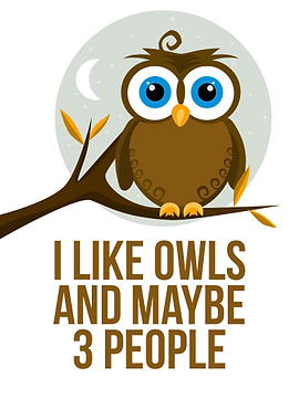 I LIKE OWLS AND 3 PEOPLE