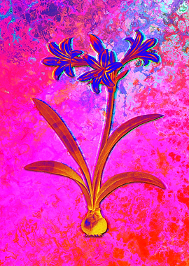 Neon Flower Illustration