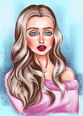 Winter blonde with curls