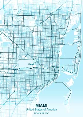 miami pastel city map