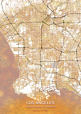 los angeles gold city map