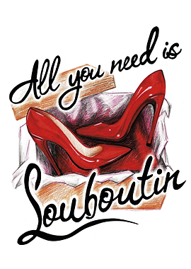 Box gift red with heels