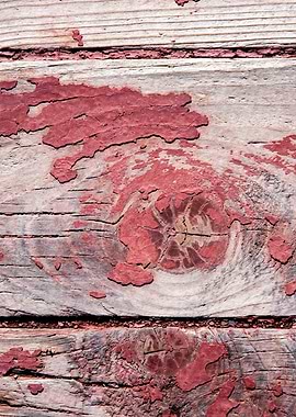 Wooden Planks Painted Red