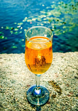 Drink In A Glass And Water