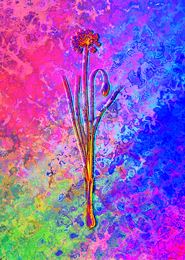 Neon Flower Illustration