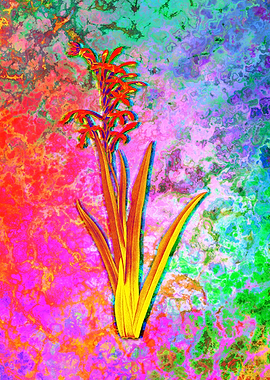 Neon Flower Illustration