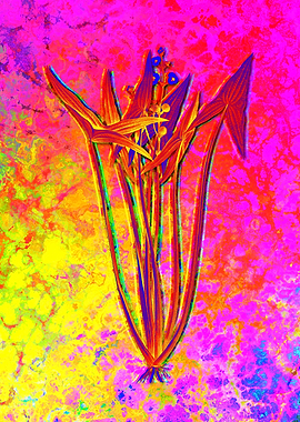 Neon Flower Illustration