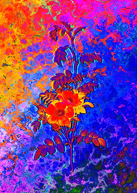 Neon Floral Illustration